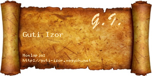 Guti Izor névjegykártya
